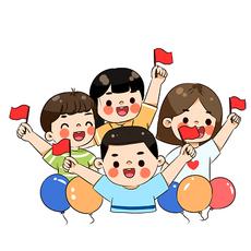 国庆节国庆儿童过国庆节卡通人物国庆周年png素材十一国庆节元素