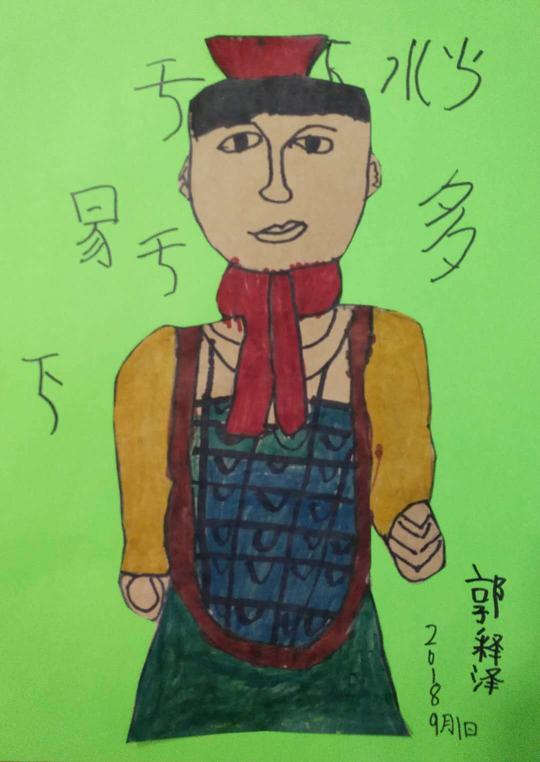少儿创意美术《兵马俑》,孩子们画的动态简直太搞笑了