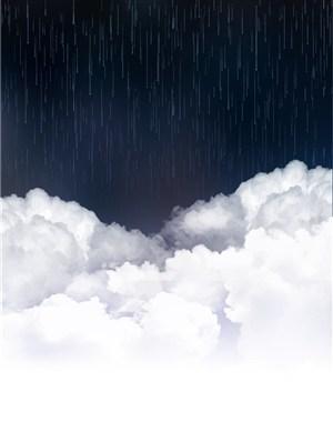 云层上的瓢泼大雨矢量素材