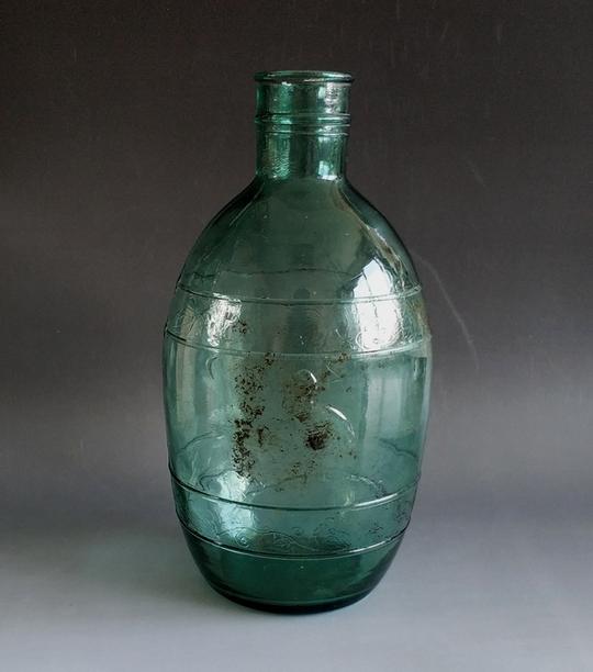 文革60年代老式酱油壶，玻璃料器琉璃油瓶，复古怀旧道具摆设