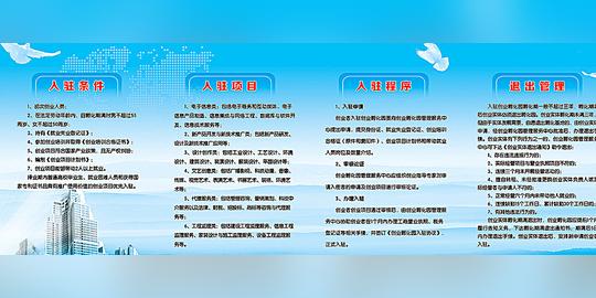 创业孵化园制度展板图片,编号是6139472,格式是psd,建议使用adobe