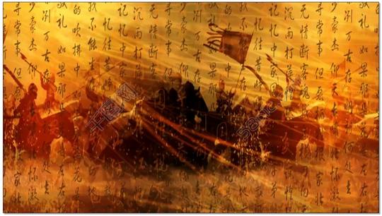 古代军队霸气出征(有音效)视频素材模板免费下