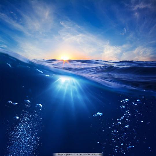 黄昏下的海面黄昏下的海面图片素材夕阳海水浪光起潮大海风景