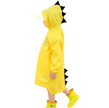 宝宝儿童雨衣女童男童1-3幼儿园学生小孩2-6岁卡通恐龙抖音雨衣黄色