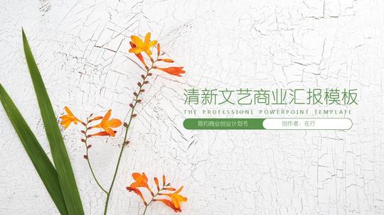商业创业计划书文艺唯美清新通用动态ppt模板素材方案