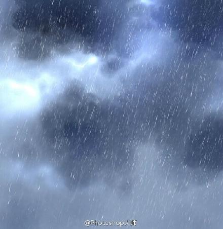 雨滴和下雨的photoshop笔刷素材下载