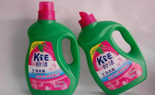 厂家直销自产韵洁2kg超能绿色瓶型实惠装洗衣液
