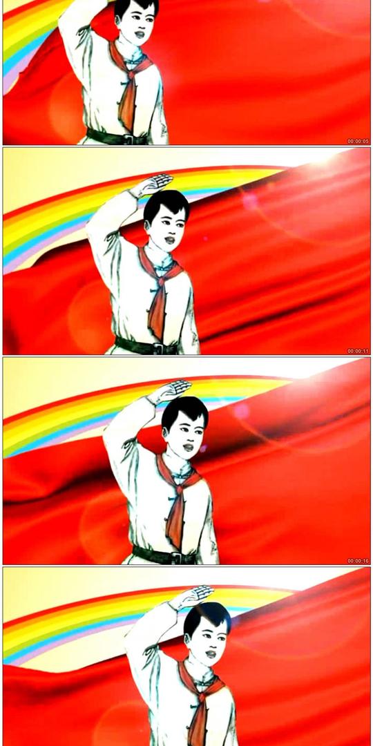 少先队员红领巾led视频素材