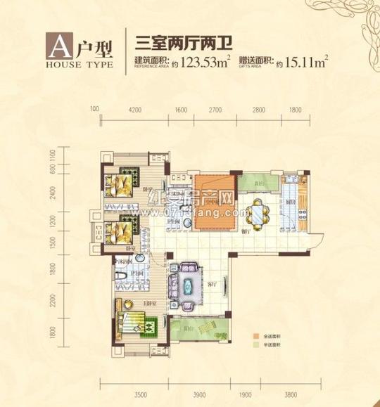 红安新天地5号楼户型品鉴(a户型)