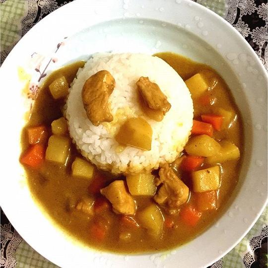 浅夏cxy的鸡肉咖喱饭做法的学习成果照_豆果美食