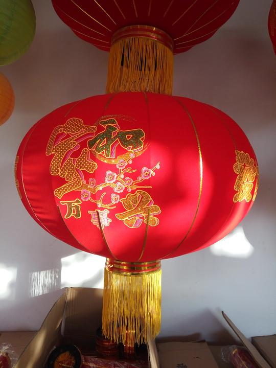 绸布绒布大红灯笼户外防水灯笼春节元旦过年新年喜庆