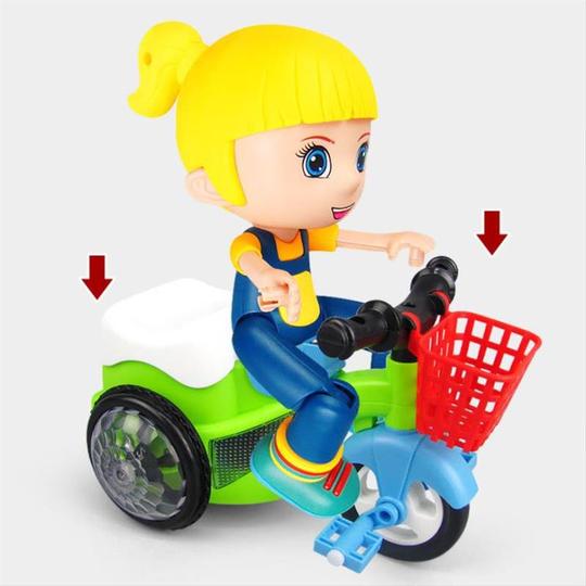 骑车抖音玩具车同款卡通女孩大头三轮车玩具万向儿童小孩子女宝宝