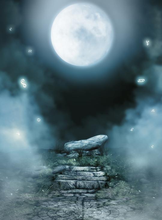 夜晚梦幻背景素材