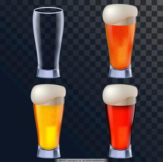 玻璃瓶单层玻璃杯水晶杯透明杯子素材玻璃杯素材透明牛奶杯