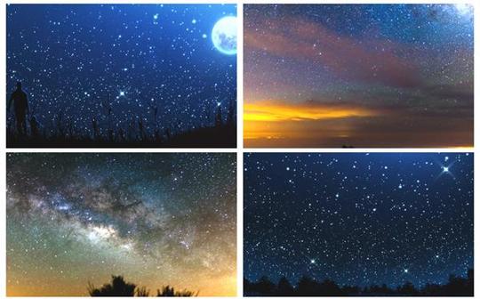 梦幻般绚丽闪闪星光浮云飘游灿烂星空唯美夜空动态背景视频素材