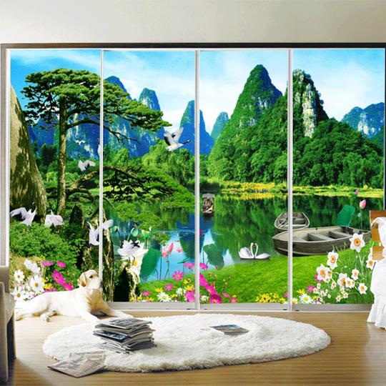 南宁玻璃移门定制图案uv打印机3d仿玉石数码彩印机创业加工项目