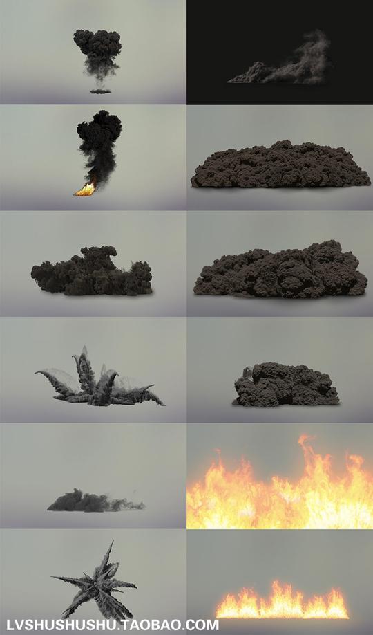 震撼vfx拖放电影后期视觉爆炸流星闪电特效透明视频素材套件包a4-图1