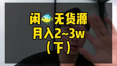 闲鱼无货源电商月入2-3w项目|纯干货分享(下集)