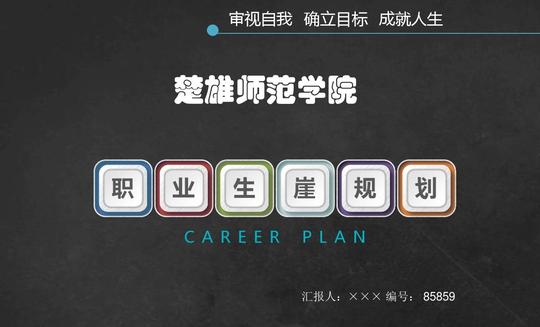 楚雄师范学院大学生创业职业生涯规划大赛优秀汇报ppt