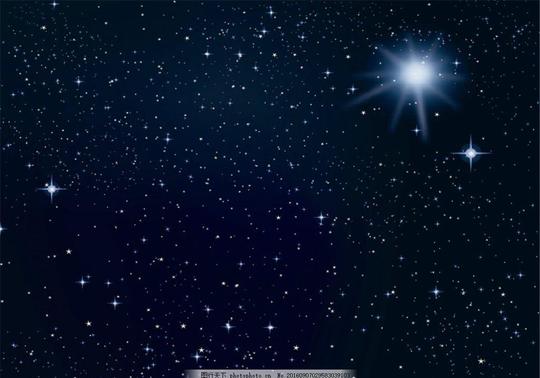 璀璨星空设计矢量素材星星月亮天空夜晚矢量图