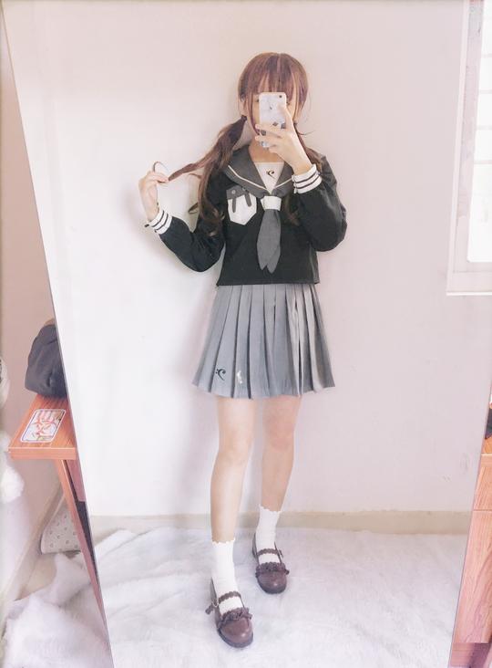 秋冬季日系软妹水手服学院风甜美学生班服正统套装jk制服校服裙女