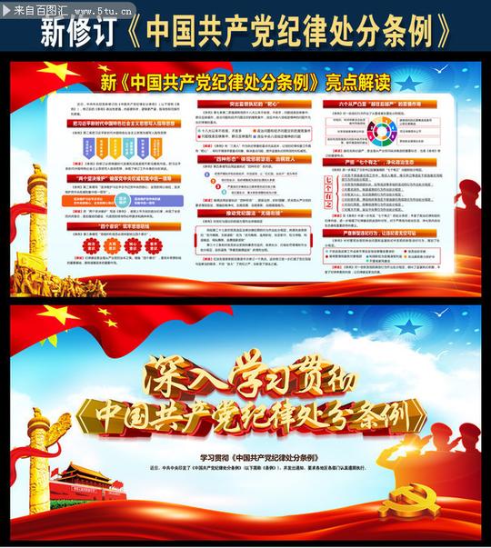 2018新纪律处分条例宣传栏模板