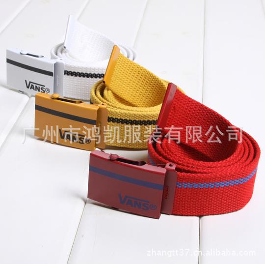 11新款腰带vans彩色帆布皮带个性百搭帆布腰带】-生意地