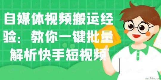 短视频搬运软件:快手批量解析下载一个作者所有视频