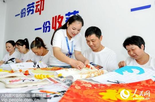 2018年8月2日,浙江省长兴县长兴达峰残疾人小康阳光庇护中心,残疾人