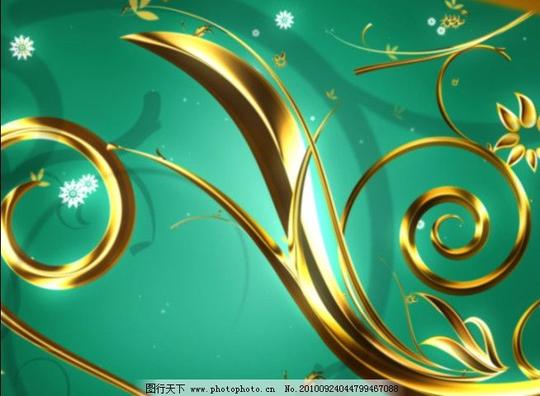 金色花藤素材视频包装电视形象影视源文件剪辑影像