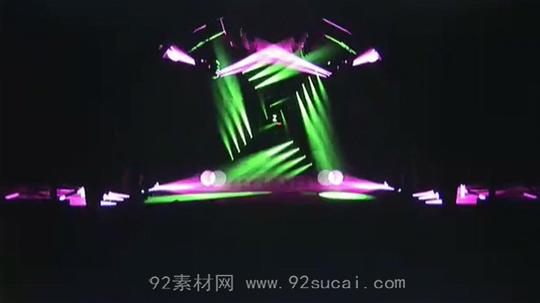 超酷绚丽舞台灯光秀激光秀开场酒吧夜场动感舞台背景视频素材