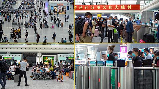 4k实拍杭州东站人群的预览图