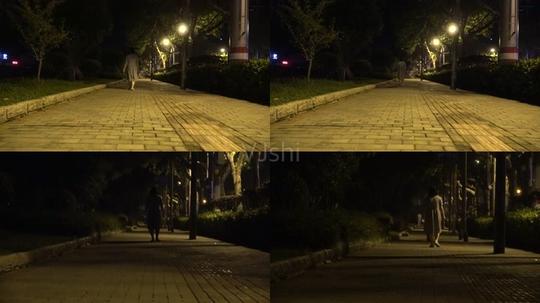 夜晚人行道_3840x2160_高清视频素材下载(编号:)_实拍