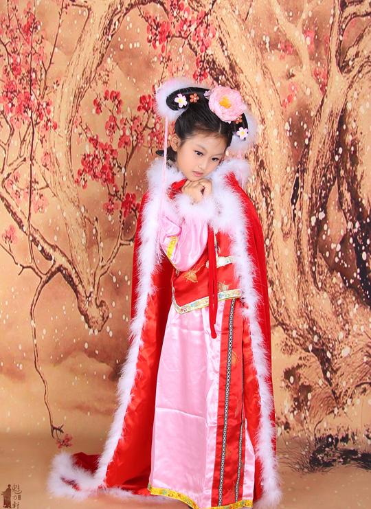 清朝宫廷服装/冬天格格装/儿童格格演出服影视服装万圣节幼儿古装