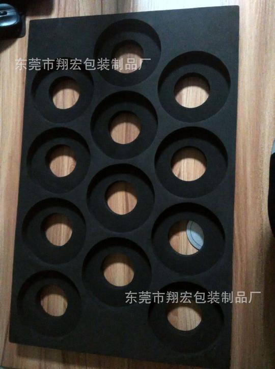 东莞产业带eva礼盒保护内衬微章泡棉包装内托定做黑色