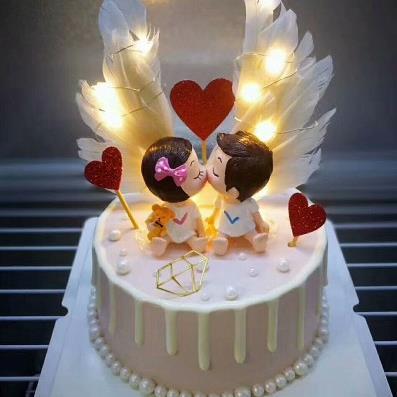 创意网红女友求婚礼结婚纪念情侣老婆恋人生日蛋糕全国同城配送