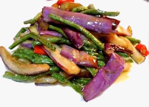 茄子炒菜免抠素材