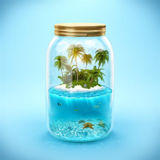 精美漂流瓶素材