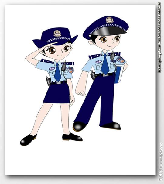 卡通警察图片