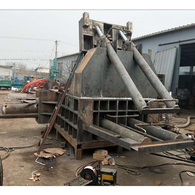 睿迪牌废旧金属液压压块机100吨铁屑油漆桶压块成型机的视频