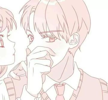 动漫害羞爱情情侣头像图片