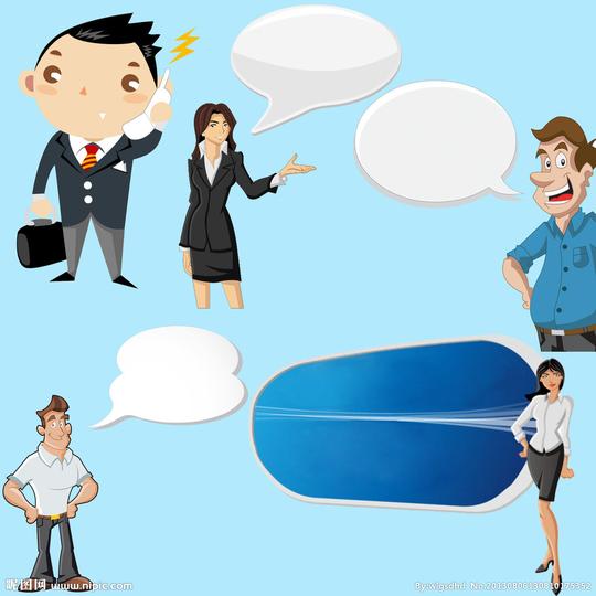 商务卡通小人插图源文件__psd分层素材_ps