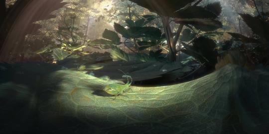 酷炫震撼森林全景vr三维动画_4096x2048_高清视频素材