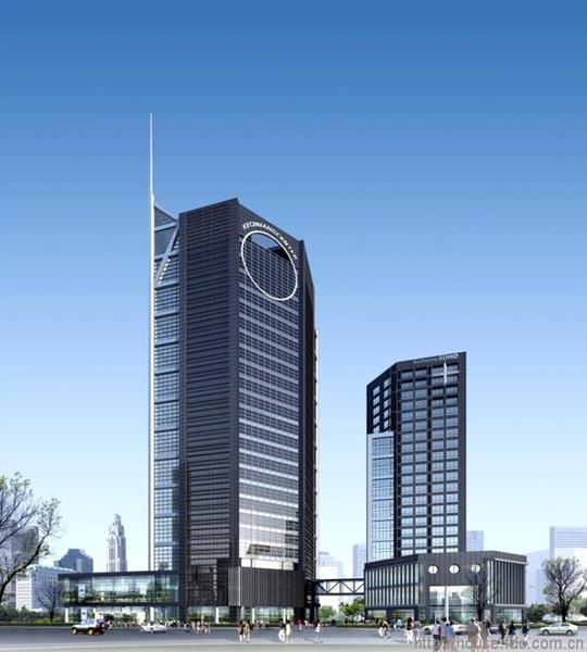 技创业大厦建筑外观效果图-武汉科技创业大厦商铺楼盘效果图