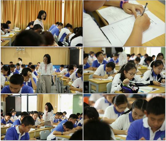 中学生高考考试写作业自习初中生高中生期末考试认真学习视频素材