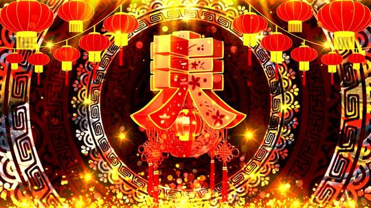 2018元旦新年元宵节春节背景_1920x1080_高清视频素材