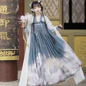 遇锦记原创汉服女【鹤挽云】齐胸襦裙古装中国风白菜春夏新款日常