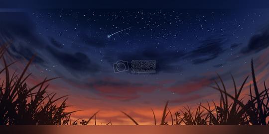 傍晚星空