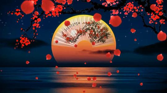 相和歌汉族古典舞舞台背景led大屏幕背景视频动态画面完整版