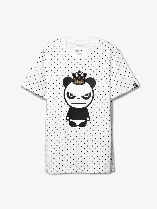 hipanda热卖畅销款-波点元素,品牌专属熊猫logo图案,清爽百搭的白色